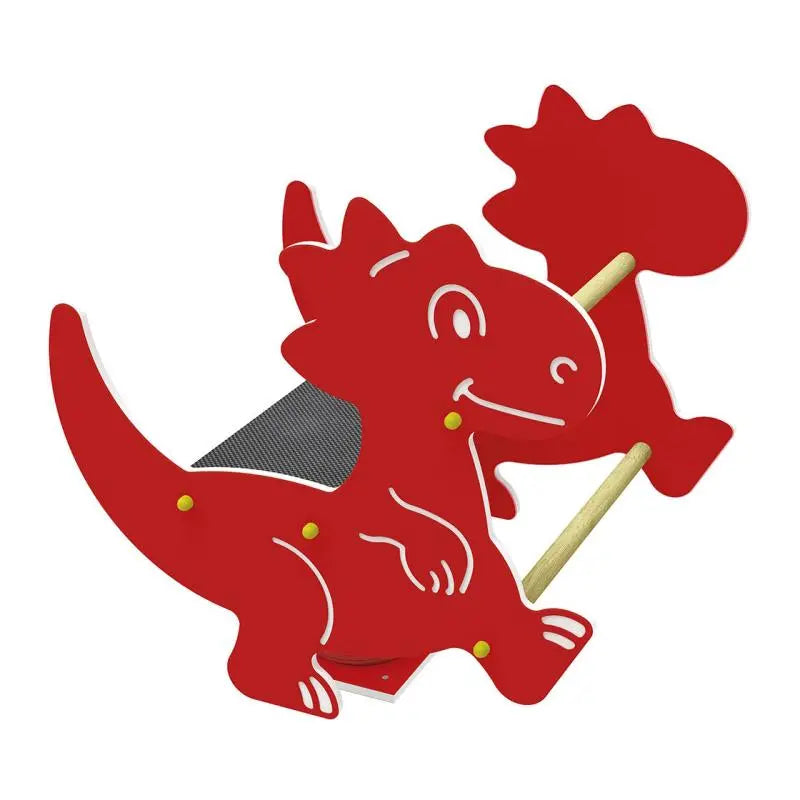 Jeu à ressort Dinosaure rouge deux places, assise antidérapante