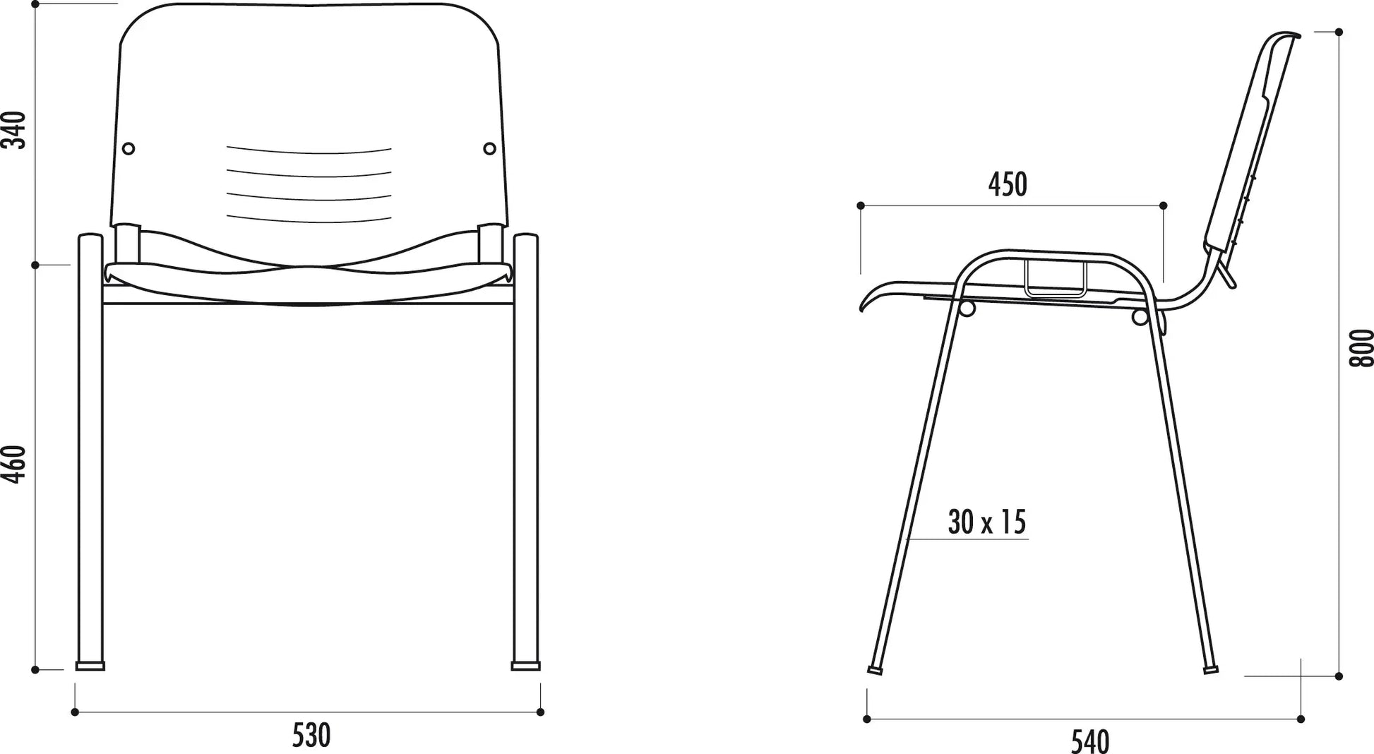 Chaise Iso Tissu - France Collectivités