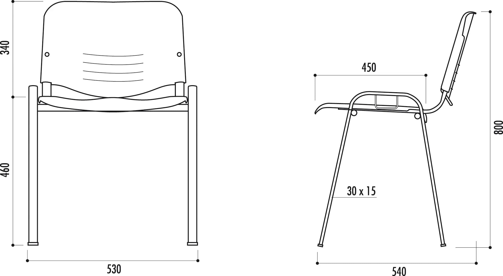 Chaise Iso Tissu - France Collectivités