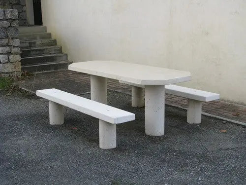 Table ovale béton