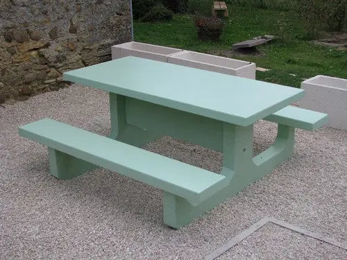 Table rectangle béton design robuste pour parcs et aires de repos