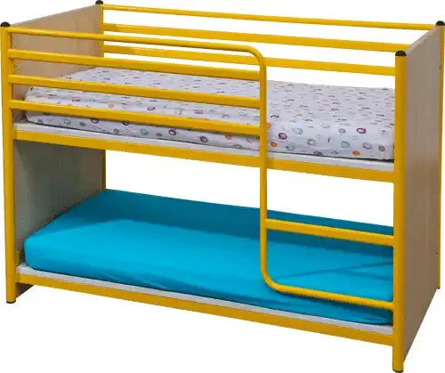 Lit superposé maternelle 120 x 60 cm en tube acier avec matelas – SDM Mobilier