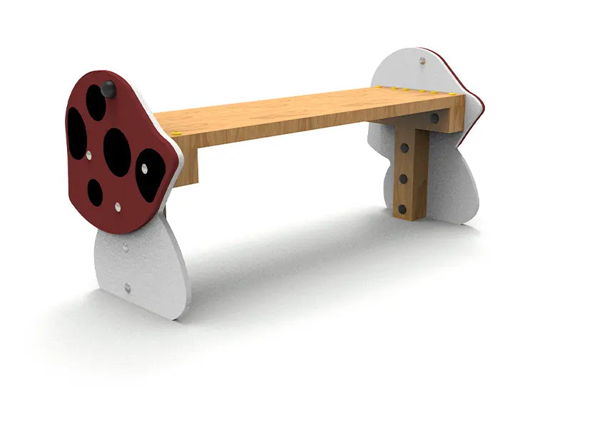 Banc enfant Champignon pour crèche et école maternelle