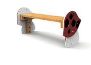 Banc enfant Champignon pour aire de jeux