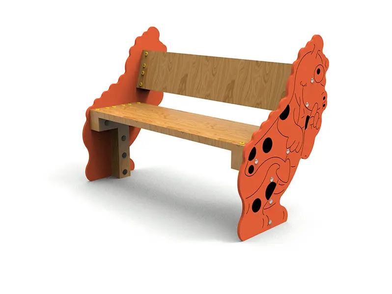 Banc enfant Dragon pour square municipal