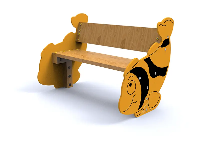 Banc ludique en forme de poisson pour enfants