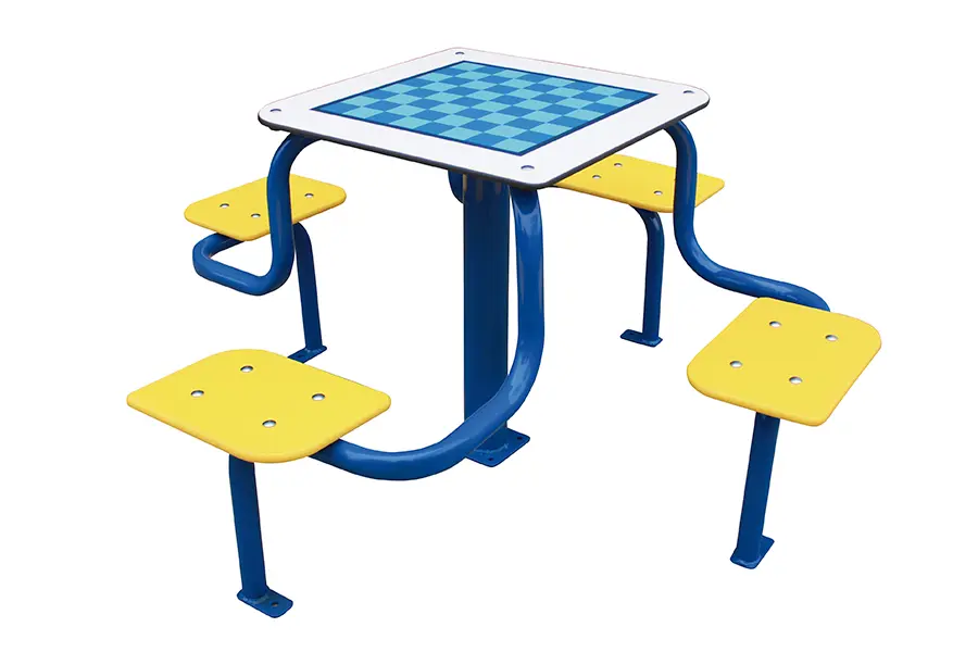 Table de jeux d'extérieur avec plateau HPL sérigraphié