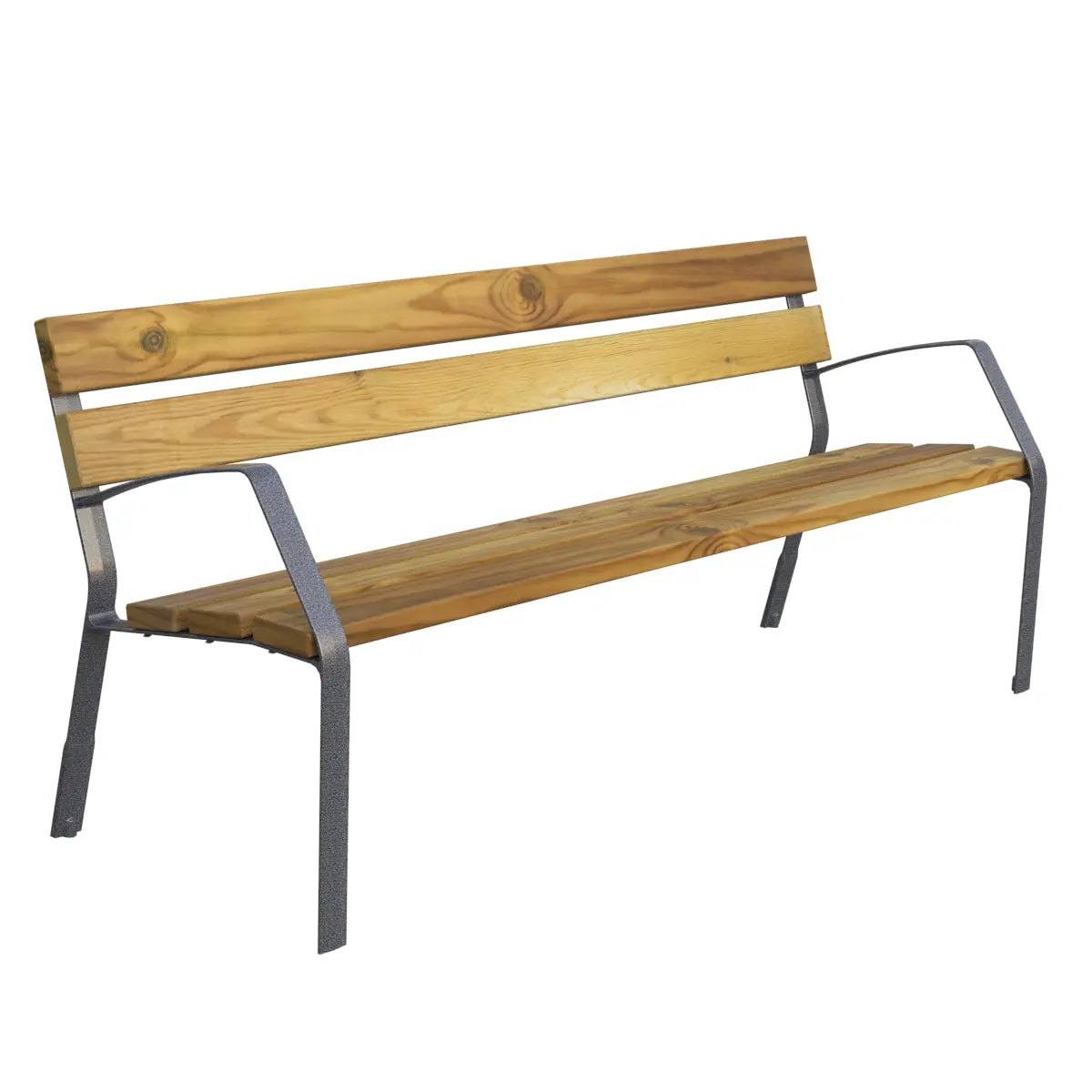Banc Modo-08 pin certifié FSC 5 lattes, pieds en fonte ductile