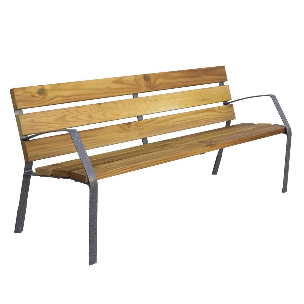 Banc Modo-08 pin certifié FSC 6 lattes, pieds en fonte ductile