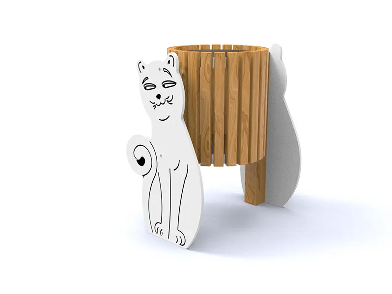Corbeille enfant Chat inclusive pour aire de jeux