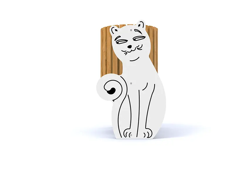 Poubelle ludique en forme de chat pour enfants