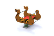 Jeu sur ressort bateau viking 4 places pour aire de jeux
