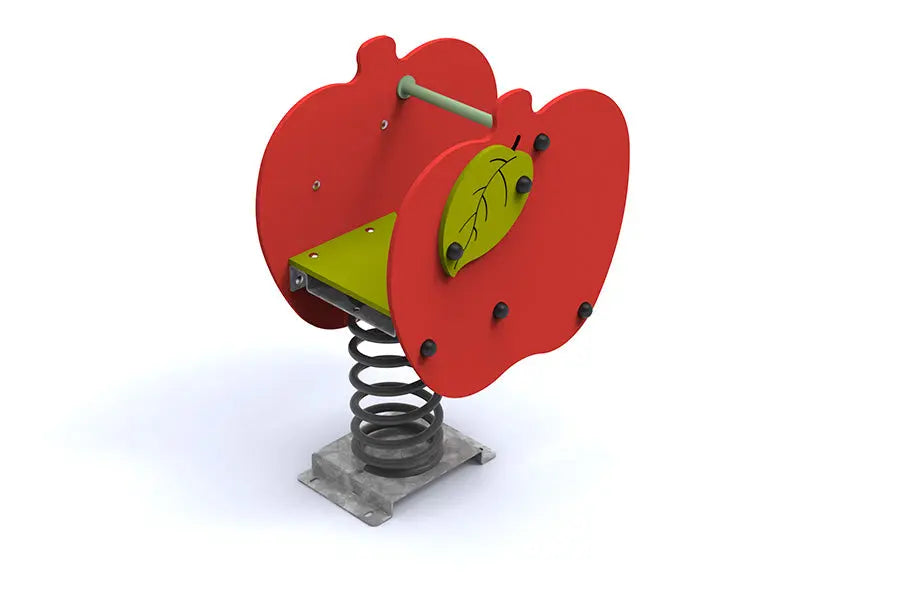 Jeu sur ressort pomme rouge pour école maternelle et square