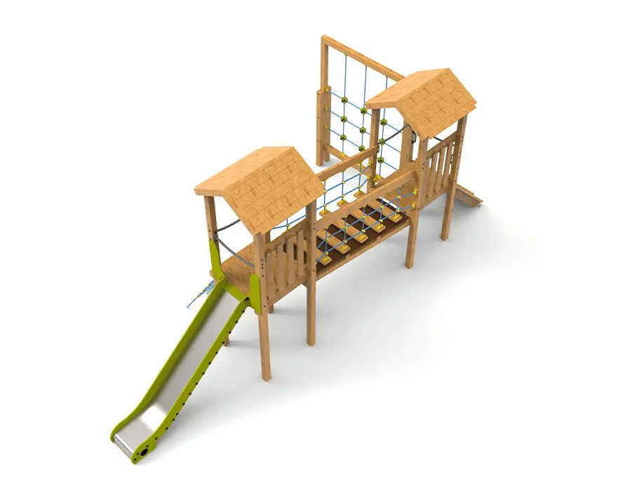 Structure de jeux rustique Selaya pour école