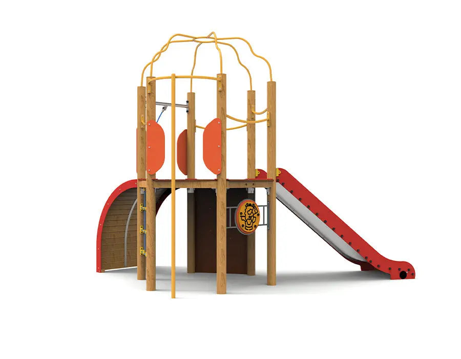 Escalade avec corde de l'aire de jeux Morero