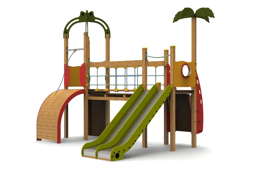 Détail de la structure de jeux Caraïbes