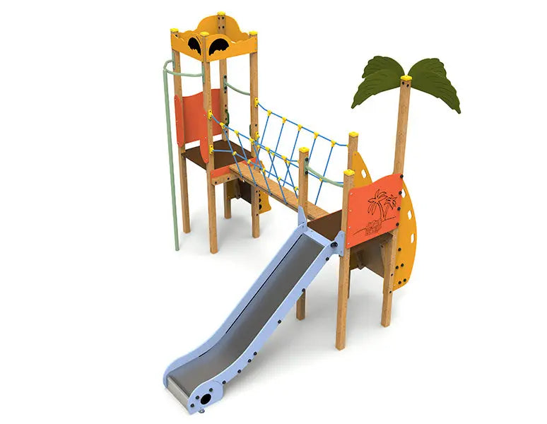 Structure de jeux Île au trésor vue d'ensemble
