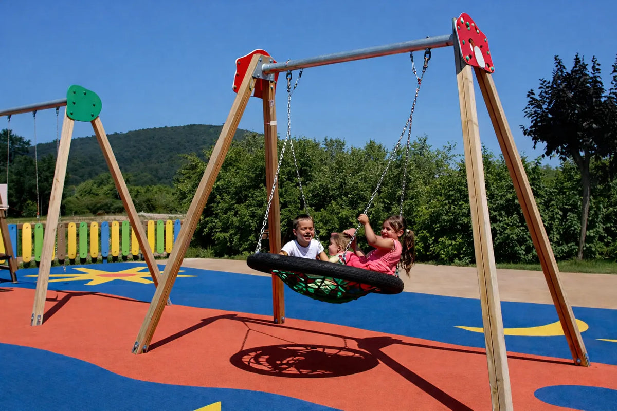 Schéma de la balançoire inclusive Sierra