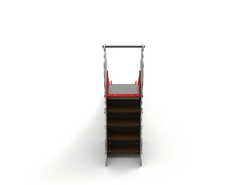 Toboggan d'aire de jeux Dragon, structure bois et acier peint