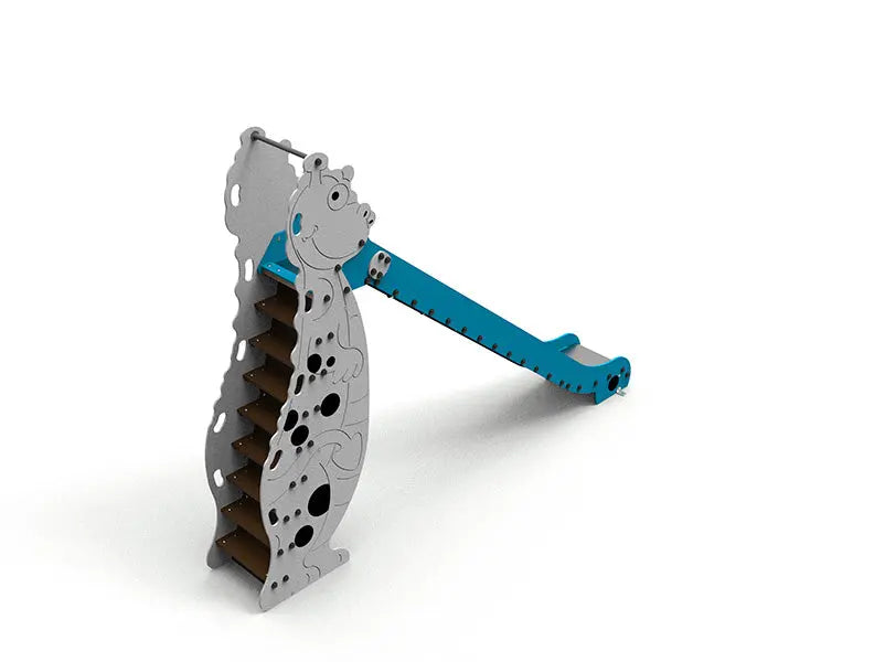 Toboggan dragon grand modèle 1,80 m, structure bois lamellé et acier