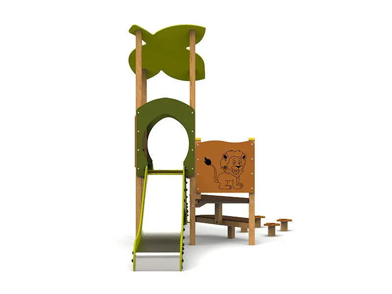 Structure multi-jeux en bois autoclave pour square