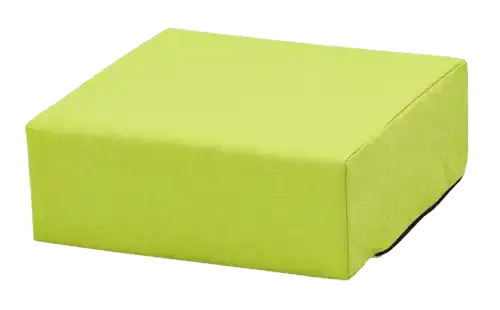 Pouf carré bas en mousse, hauteur 15 cm, revêtement enduit