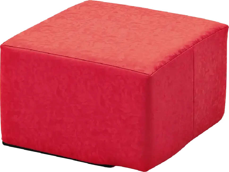Pouf carré 40 x 40 x 40 cm en mousse et tissu enduit PVC