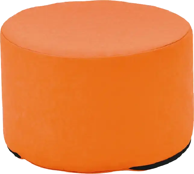 Pouf rond scolaire Ø 40 cm en mousse haute résilience, hauteur 32 cm