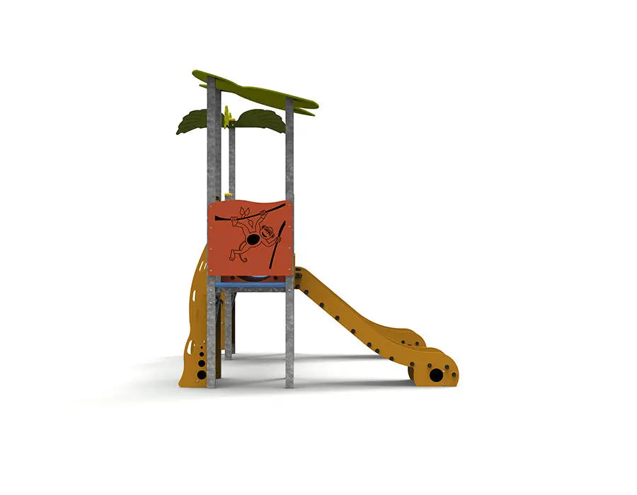 Structure de jeux Tropical en acier galvanisé vue d'ensemble
