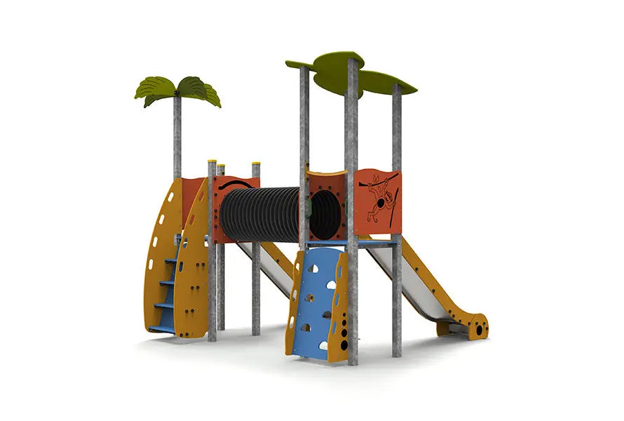 Structure de jeux en acier galvanisé pour square