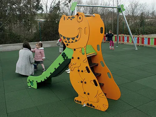 Glissière inox du toboggan Dino, hauteur 0,90 m