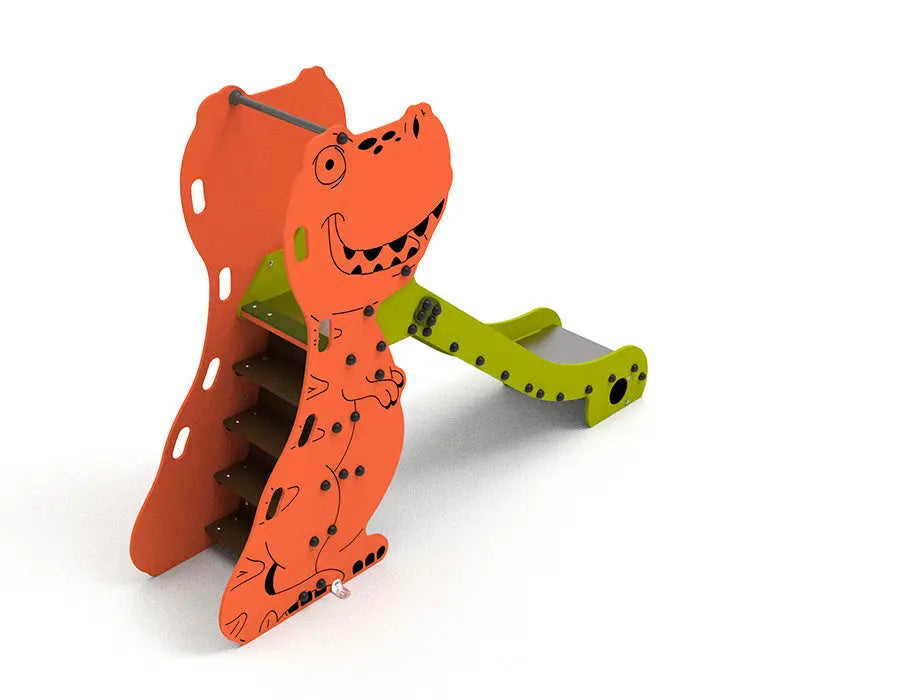 Toboggan à thème dinosaure pour espace petite enfance
