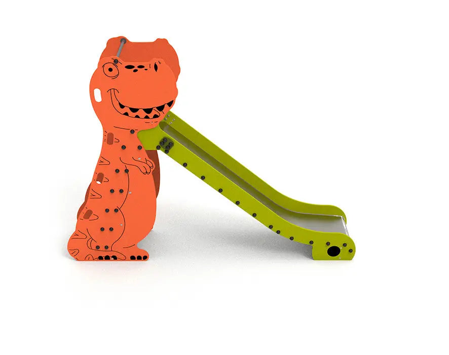 Toboggan dinosaure 1,20 m en acier galvanisé et polyéthylène