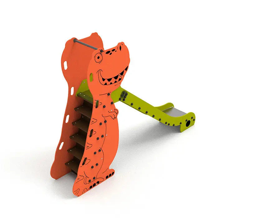 Toboggan Dino 1,20 m pour école maternelle et accueil de loisirs