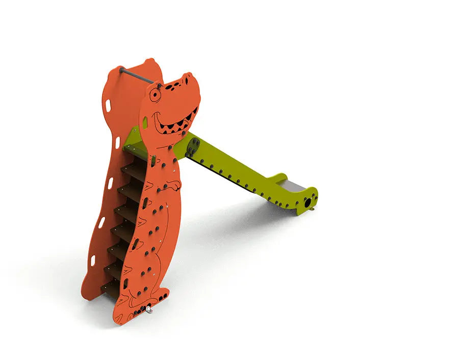 Toboggan Dino 1,50 m en acier inoxydable pour camping et hôtel