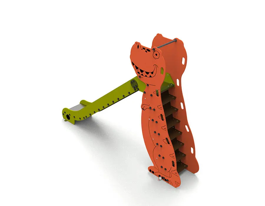 Toboggan d'aire de jeux Dino conforme à la norme EN 1176