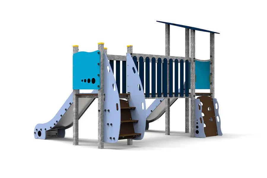 Pont reliant les deux tours de l'aire de jeux Galvacabo