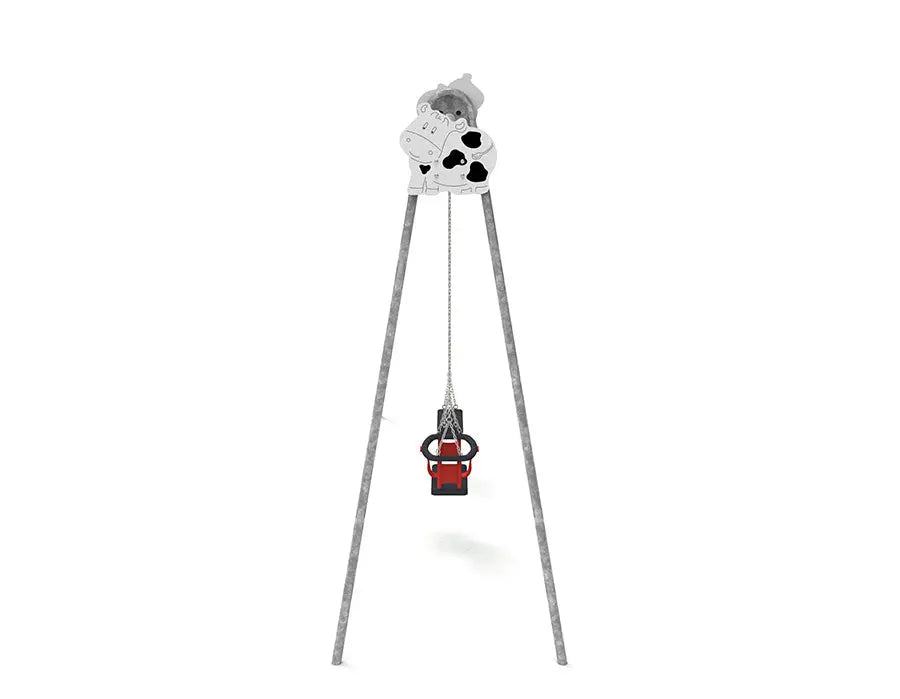 Portique de balançoire en acier galvanisé, chaînes inox