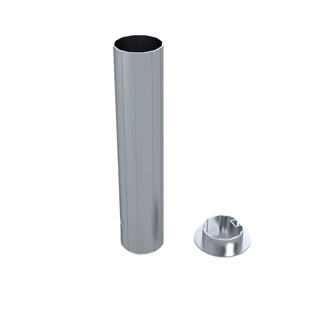 Fourreaux aluminium avec couvercle pour poteaux de volley Ø 90 mm