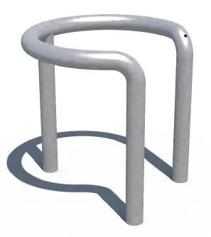 Étrier contour Ø 60 galvanisé à chaud, modèle à sceller hauteur 600 mm