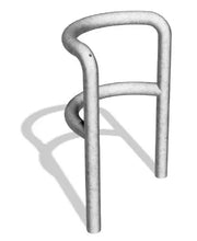 Demi-étrier rond Ø 60 en acier galvanisé, hauteur 800 mm à sceller