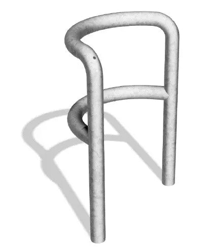 Demi-étrier rond Ø 60 en acier galvanisé, hauteur 800 mm à sceller