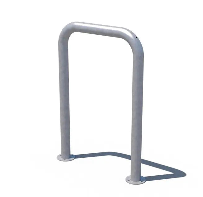 Arceau vélo Ø 48,3 galvanisé sur platines, silhouette fine et discrète