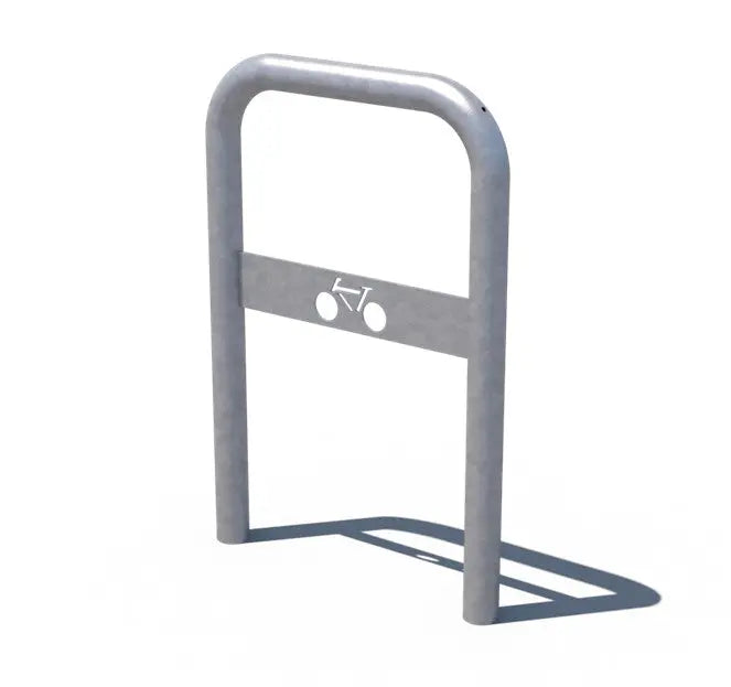 Arceau vélo Ø 48,3 galvanisé avec signalétique, version à sceller