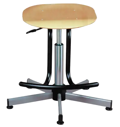 Tabouret réglable avec repose-pieds pour enseignant et salle d'arts plastiques