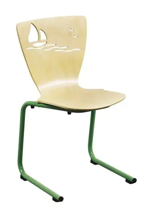Chaise scolaire luge décor Voile, appui sur table, NF EN 1729