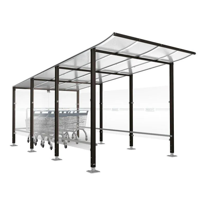 Abri chariots Modulo sur platine, abri noir