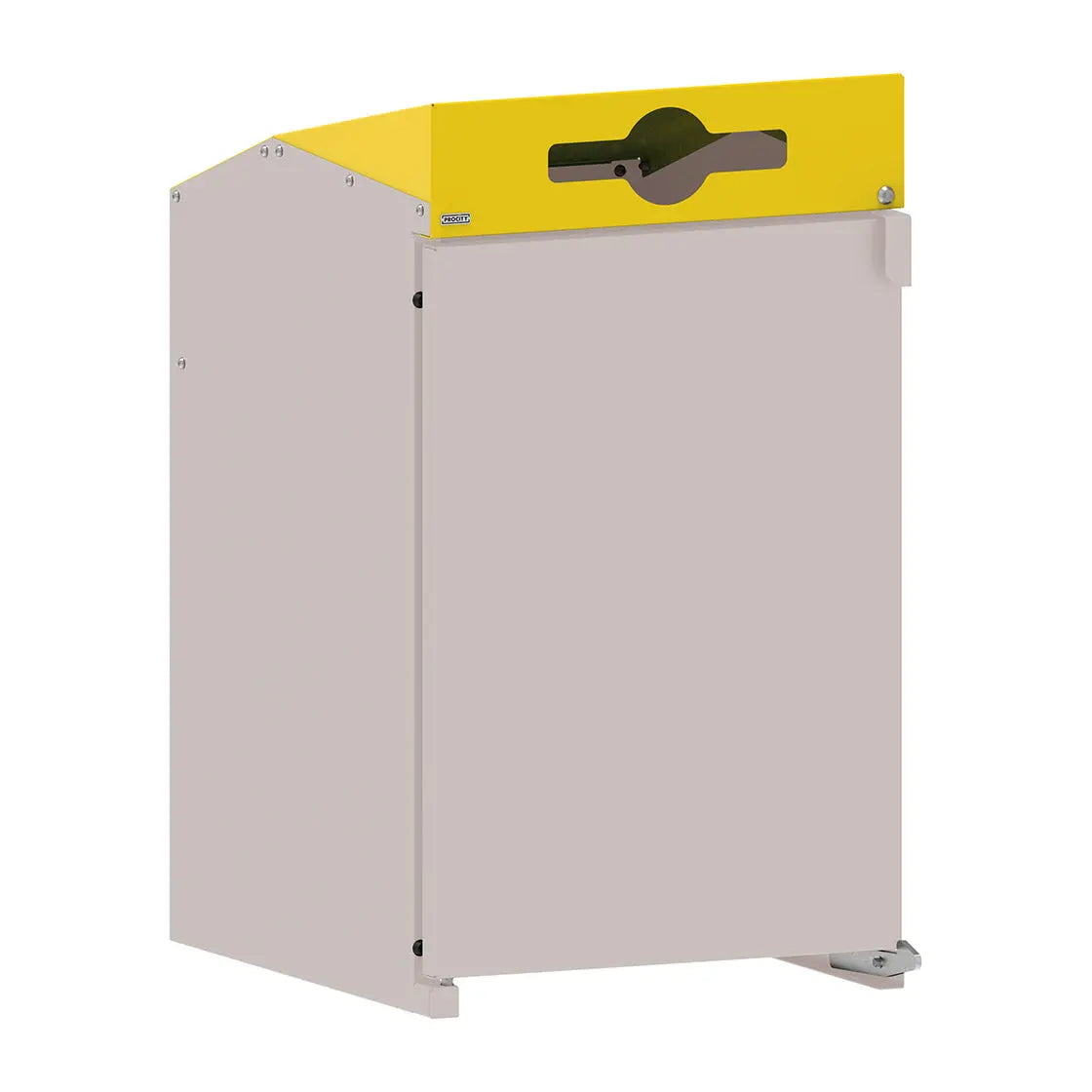 Abri conteneurs Berlin à chargement frontal en version Gris RAL 7044, 1 module, fente plastique