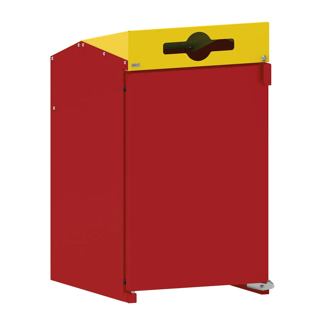 Vue produit : Abri conteneurs Berlin à chargement frontal, Bordeaux 3004, 1 module, fente plastique