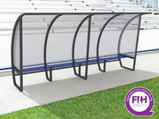 Abri de touche 8 joueurs 4 m en aluminium, hauteur 2 m, certifié FIH